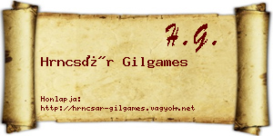 Hrncsár Gilgames névjegykártya